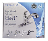 Premium Phoenix 25-4961 Matte Black Kitchen Faucet with Pull-Down Spout