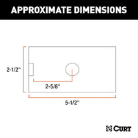 Adaptateur de récepteur d’attelage 2-1/2" vers 2" CURT 72-1999 en acier haute résistance