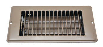 Registre chauffage climatisation VR 4x8 brun avec damper ajustable