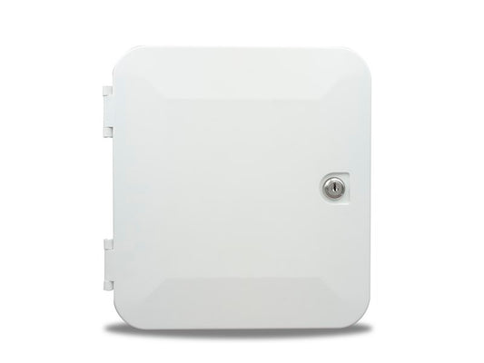 Porte d’accès blanche VR avec serrure – Trappe électrique/fuel encastrée