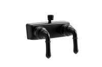Dura Faucet Matte Black RV Shower Faucet 08-1092 | Wall Mount 2 Handles