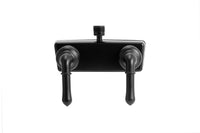 Robinet de douche VR noir mat Dura Faucet 08-1092 | Montage mural 2 poignées