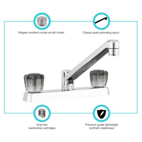Robinet de cuisine RV Dura Faucet 10-4453 – Montage 8" chromé