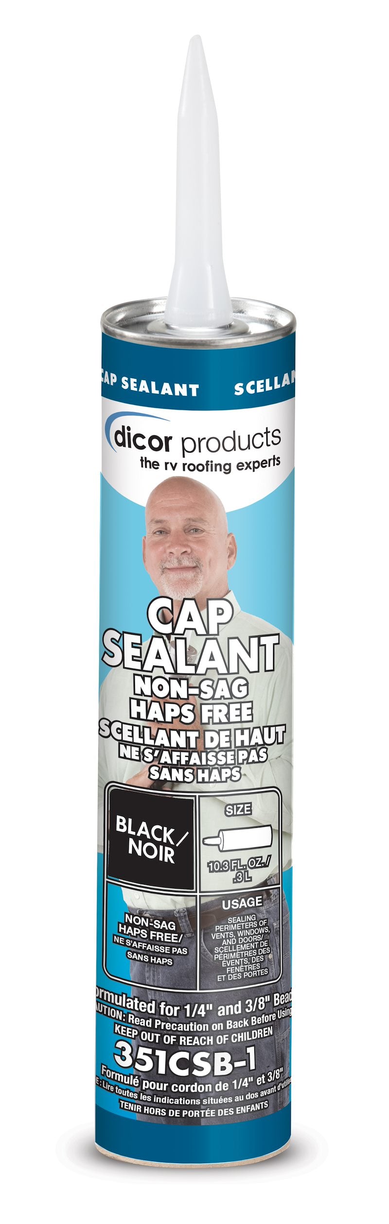 Scellant non nivelant noir pour VR – Scellant toiture 10.3 oz