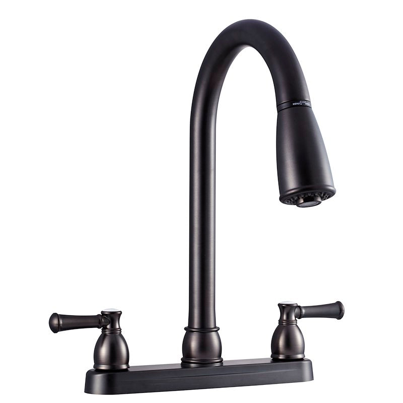 Robinet cuisine Dura Faucet bronze vénitien avec bec extractible 15"