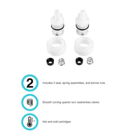 Cartouche robinet Dura Faucet chaud/froid 1/4 tour avec ressorts