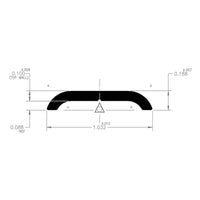 Moulure aluminium blanc 8 pieds trim plat non insert VR