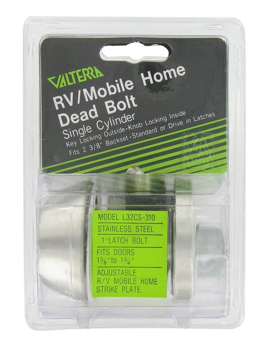 Serrure pêne dormant VR acier inox cylindre simple 1"