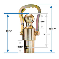 Kit gooseneck OEM boule 2-5/16 30000 lb chaînes et bouchon