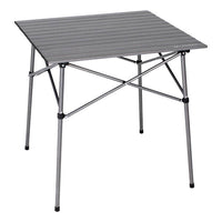 Table camping pliante aluminium hybride 27" gris sac transport