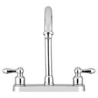 Robinet cuisine VR chrome 8 pouces bec haut 2 poignées