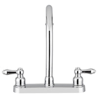 Robinet cuisine VR chrome 8 pouces bec haut 2 poignées
