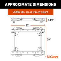 Adaptateur puck rails fifth wheel GM HD 30000 lb 2016 2019