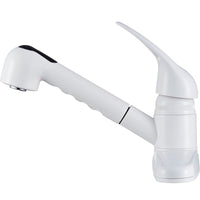 Robinet cuisine VR blanc 8 pouces douchette extractible