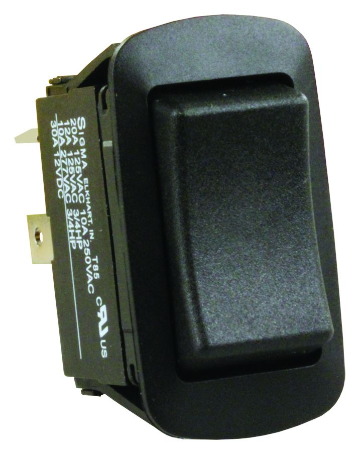 Interrupteur ON OFF ON DPDT noir 30A 12V rocker VR