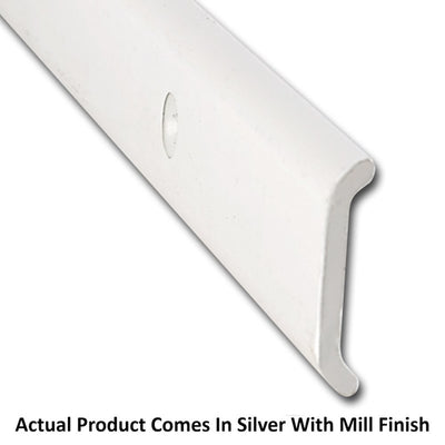 8ft Flat Aluminium Trim Molding Non-Insert Silver Finish RV