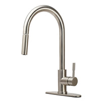 Robinet evier VR douchette pull down nickel satine