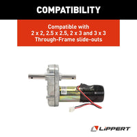 Lippert 3x3 Slide-Out Motor Klauber D300 12V DC