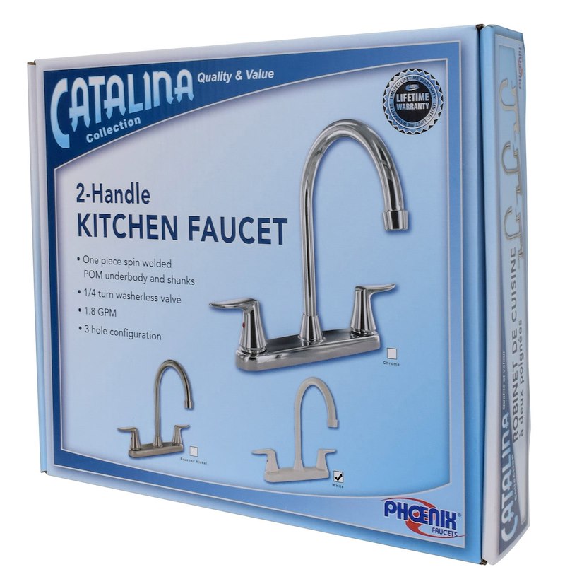 Robinet cuisine Catalina 8 pouces VR bec haut 9 pouces double poignée