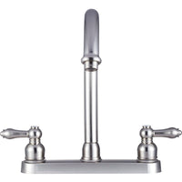 Robinet cuisine hi rise nickel satiné 8 pouces VR double poignée