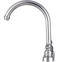 Robinet cuisine hi rise nickel satiné 8 pouces VR double poignée