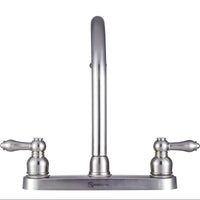 Robinet cuisine hi rise nickel satiné 8 pouces VR double poignée