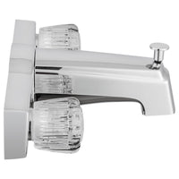 Robinet baignoire douche chrome avec inverseur et poignées acrylique VR
