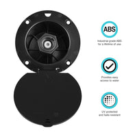 Black Quick Connect Spray Port for RV Installation 2.65"