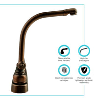 Dura RV Classical Series Kitchen Faucet in Oiled Bronze