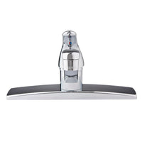 Chrome Kitchen Sink Faucet with D-Spout and Single Lever