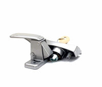 JR Products Universal RV Door Handle 20-0232 with Push Button Lock - Silver Steel