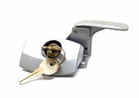 JR Products Universal RV Door Handle 20-0232 with Push Button Lock - Silver Steel