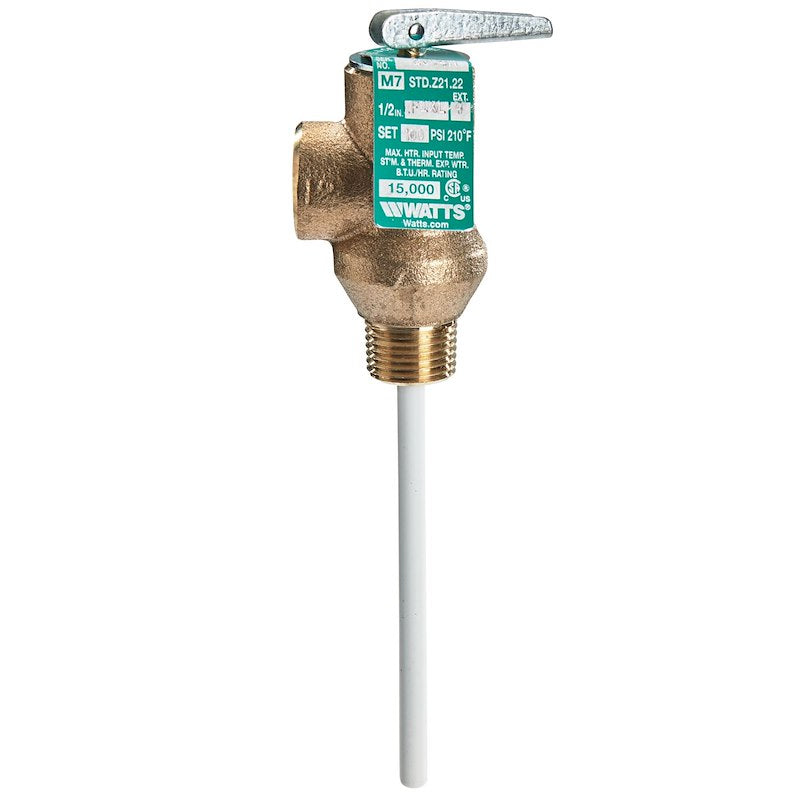 AquaLock 10-0980 1/2" 150 PSI Brass Water Heater Relief Valve