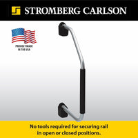 Main courante pour marche VR Stromberg Carlson Lend-a-Hand 27" – Aluminium noir ajustable