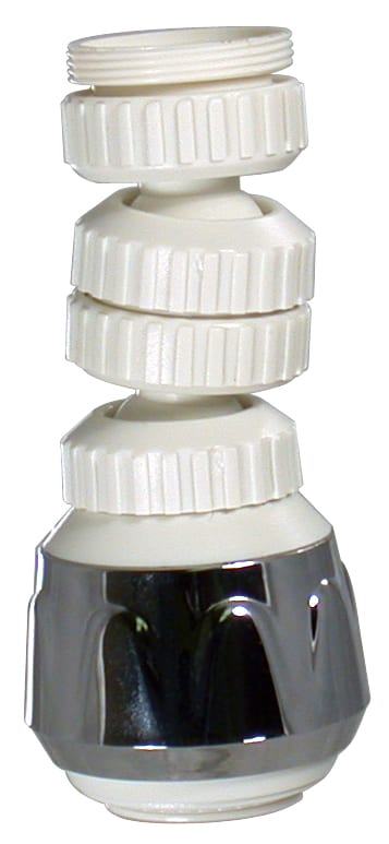 Faucet aerator with short diaphragm action
