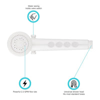 Pommeau de douche à main blanc Dura Faucet 10-1220 | Économie d’eau pour VR
