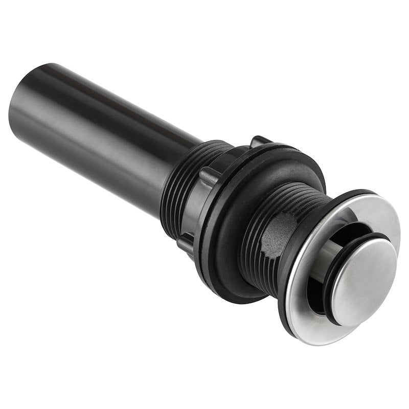 Assemblage de drain pop-up Dura Faucet 10-4456 pour lavabo avec trop-plein | Nickel satiné brossé