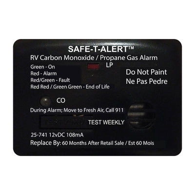 Détecteur propane et monoxyde de carbone Safe-T-Alert 12V noir