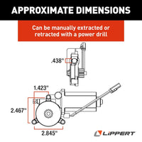 Lippert 72-3814 | Moteur de remplacement pour auvent électrique Solera