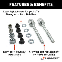 Boulons de montage Lippert 15-0818 pour stabilisateur JT's Strong Arm