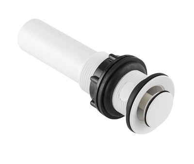 Drain d’évier lavabo à bouton poussoir Dura Faucet 10-4457 blanc