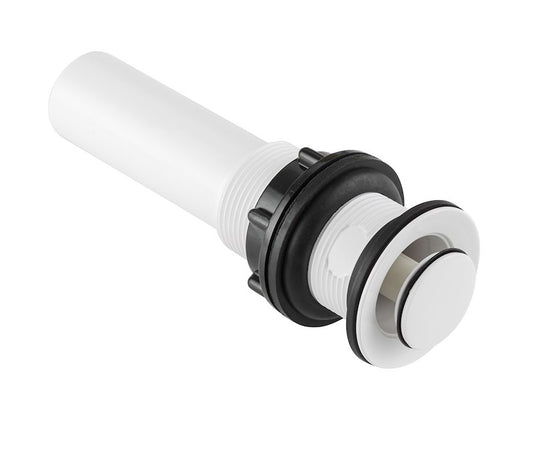 Drain d’évier lavabo à bouton poussoir Dura Faucet 10-4457 blanc