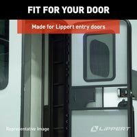 Charnière de porte d’entrée Lippert 90-2819 noire pour VR | 5 feuilles à friction