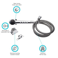 Pommeau de douche à main Dura Faucet 10-0819 chromé avec boyau 60 po