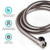 Shower hose 60`` satin