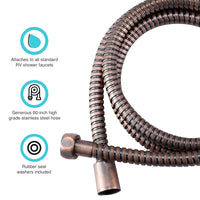 faucet 60 in ss shower hose