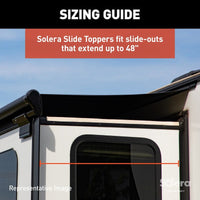 Solera Slide Topper 127" White Roof Awning for RV Slide-Out