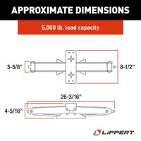 Crics stabilisateurs manuels Lippert 15-0766 24 po – ensemble de 2
