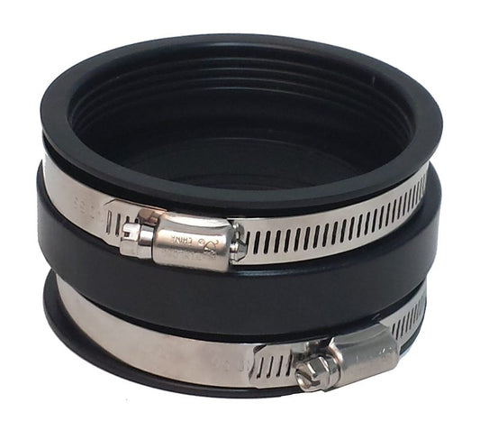 3" black flexible coupler