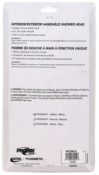Pommeau de douche à main Phoenix 10-1503 blanc pour VR et bateau